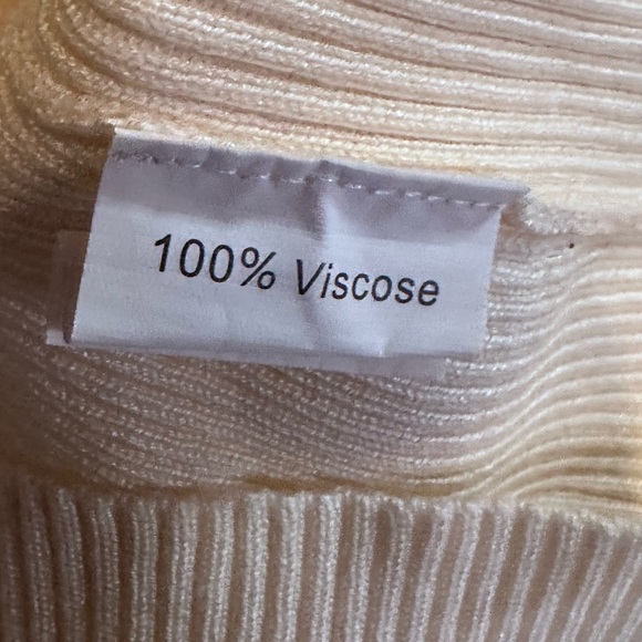 Emerson Lang Women’s Tank Cream Ribbed Sleeveless Top Viscose Small - Picture 13 of 13